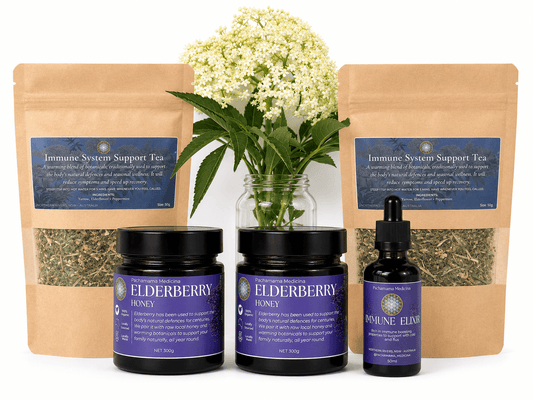 Natural immune bundle for cold and flu season by Pachamama Medicina, handcrafted in Northern Rivers NSW Australia