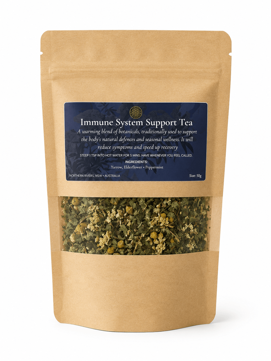 Immune System Support Tea by Pachamama Medicina, warming herbal immune blend handcrafted in Northern Rivers NSW