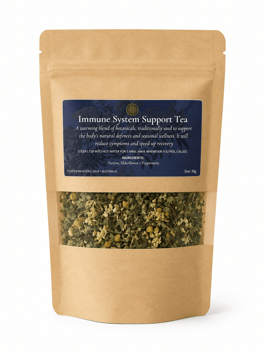 Immune System Support Tea by Pachamama Medicina, warming herbal immune blend handcrafted in Northern Rivers NSW
