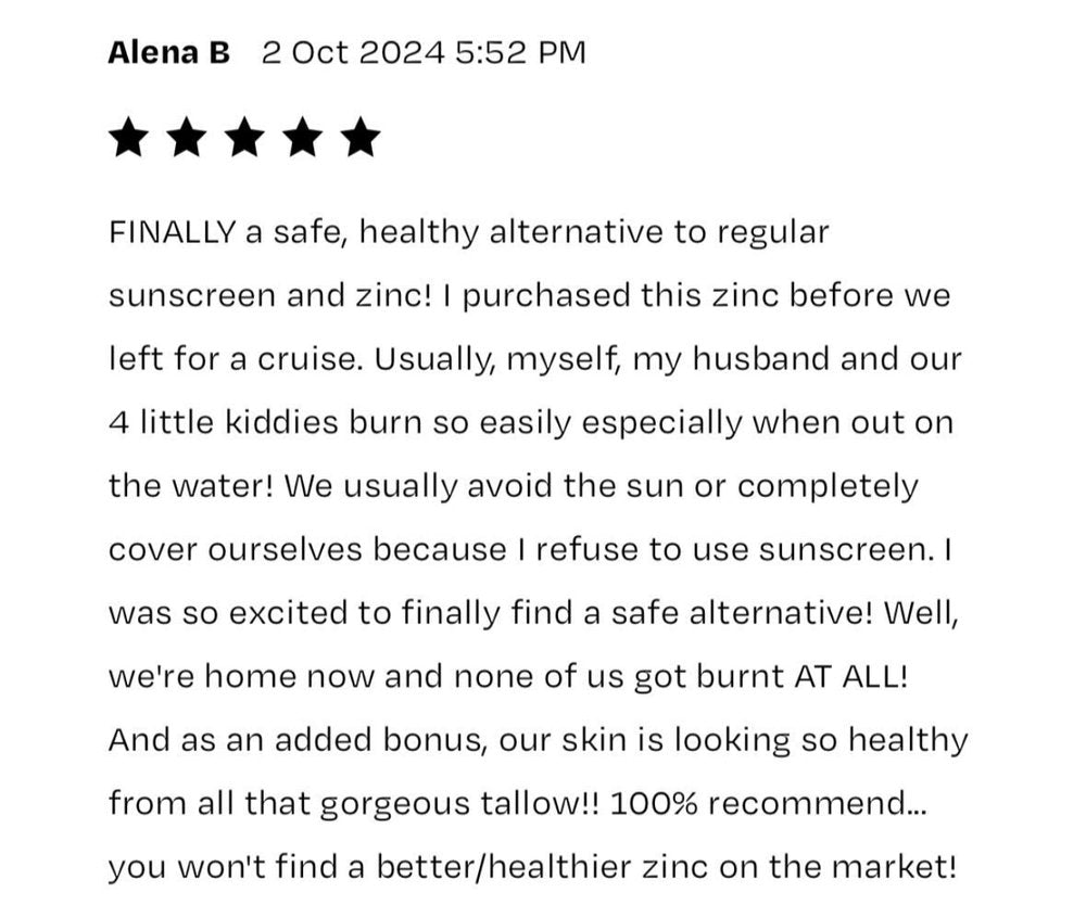 Tallow Zinc Cream